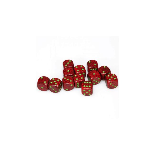 Speckled Strawberry: D6 16mm (12)
