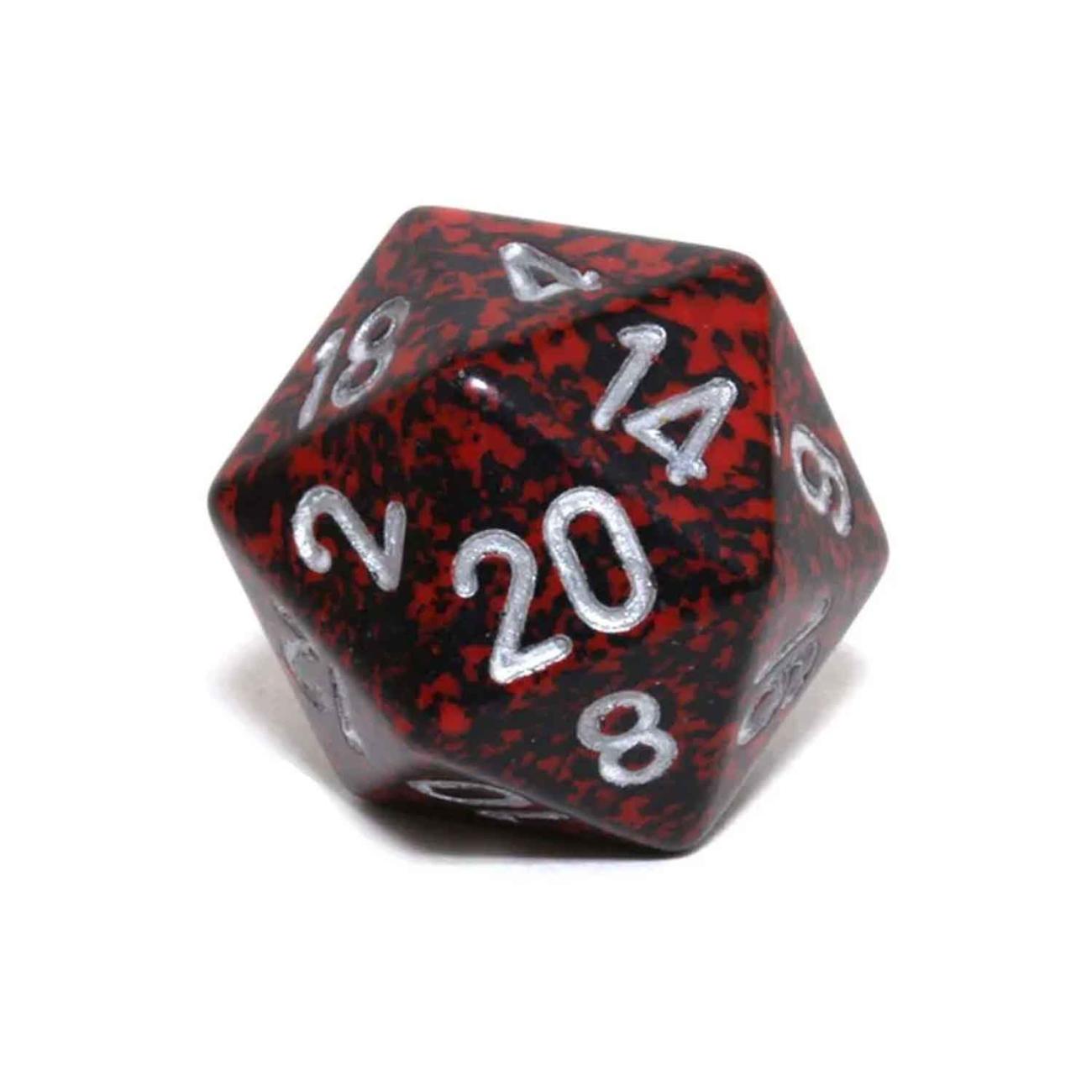 Chessex Jumbo: Speckled 34mm d20 Silver Volcano™