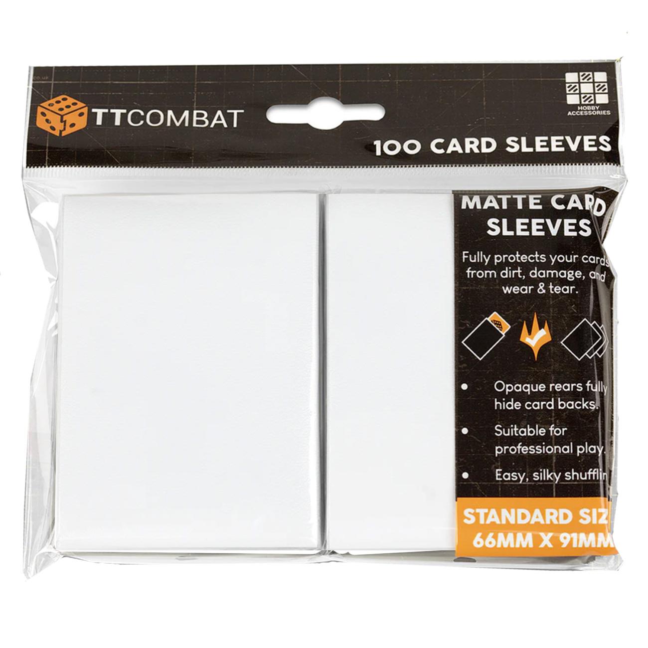 TT Combat White Standard Card Sleeves (100)