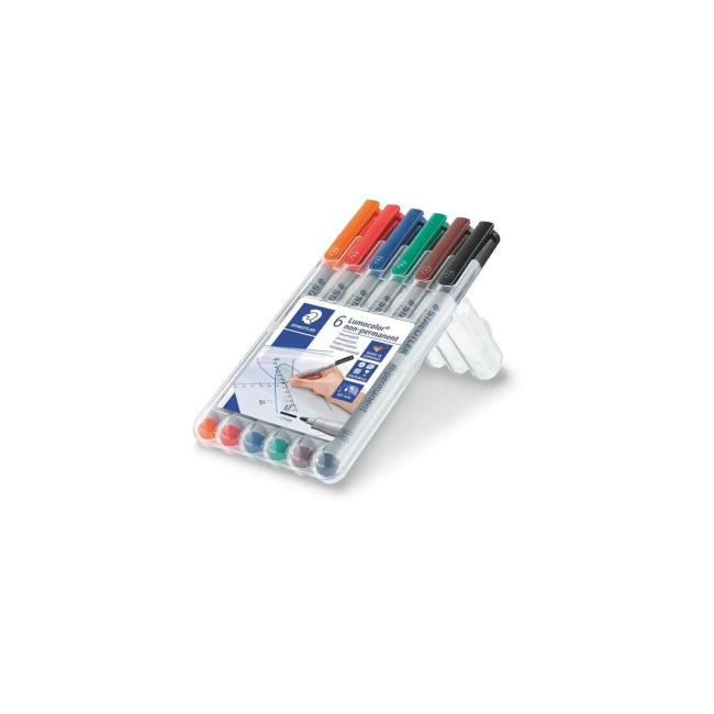 Lumocolor Non-Permanent Pen: 6 Assorted Colours