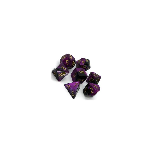 Gemini Black/Purple: Polyhedral Set (7)