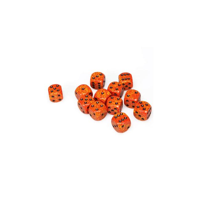 Speckled Fire: D6 16mm (12)