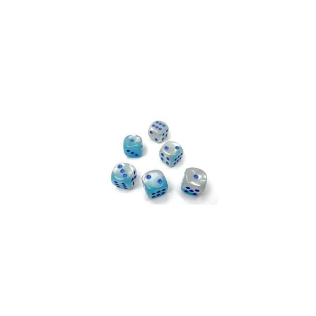 Gemini Pearl Turquoise-White/Blue: D6 16mm (12)