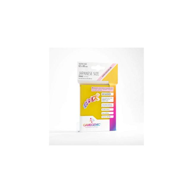Gamegenic Prime Japanese Sized Sleeves Yellow (60 ct.)