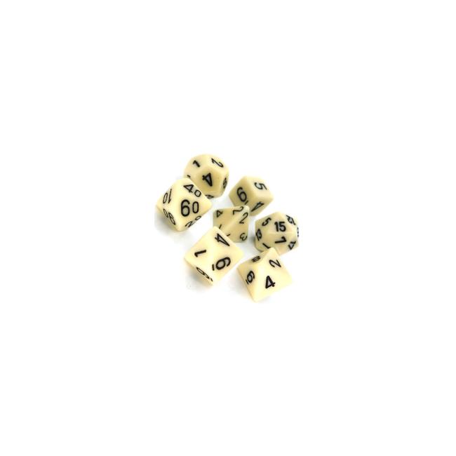 Opaque Ivory/Black: Polyhedral Set (7)