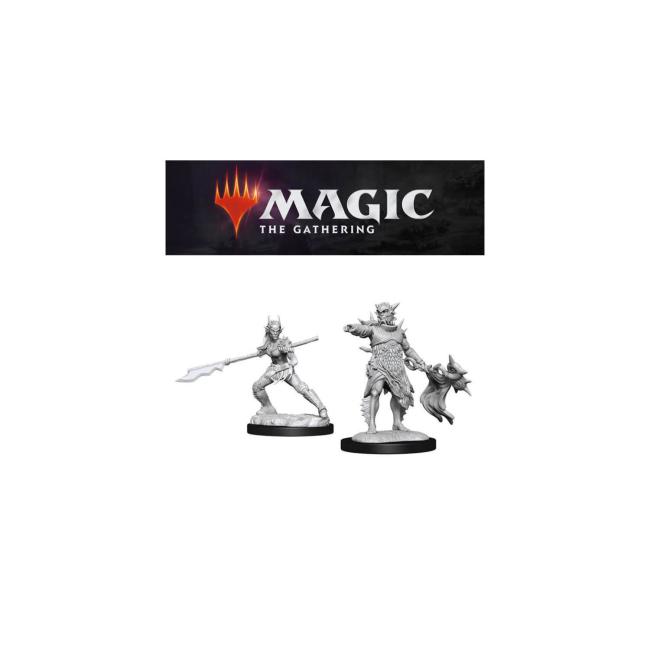 Magic the Gathering Unpainted Miniatures: Coralhelm Commander & Halimar Wavewatch (Merfolk) 