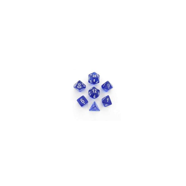 Translucent Blue/White: Polyhedral Set (7)