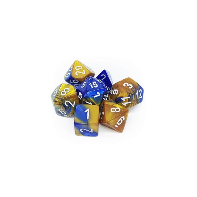 Gemini Blue/Gold: Polyhedral Set (7)