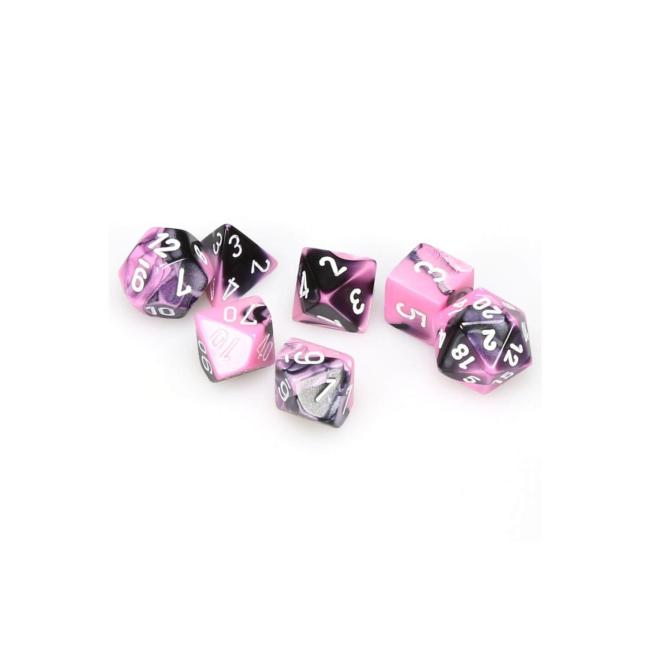 Gemini Black/Pink: Polyhedral Set (7)