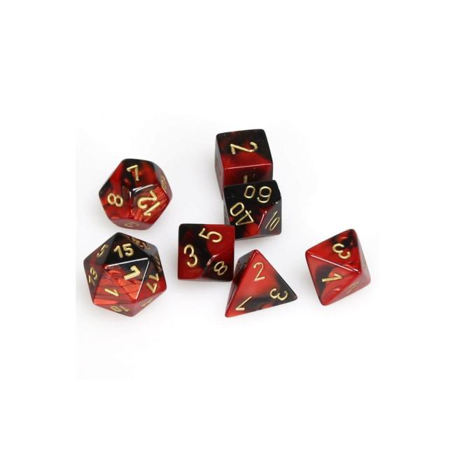Gemini Black/Red: Polyhedral Set (7)
