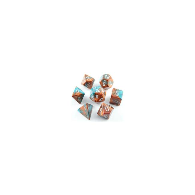 Gemini Copper/Teal: Polyhedral Set (7)