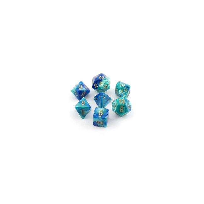 Gemini Blue/Teal: Polyhedral Set (7)