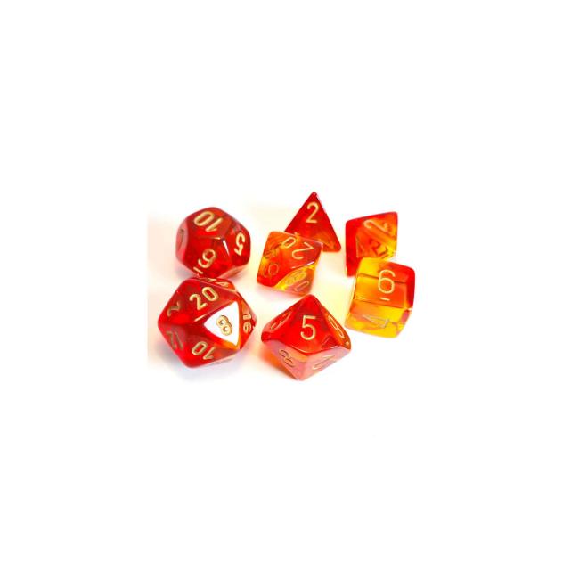 Gemini Red-Yellow/Gold: Polyhedral Set (7)