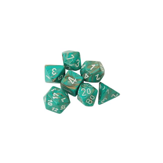 Marble Oxi-Copper/White: Polyhedral Set (7)