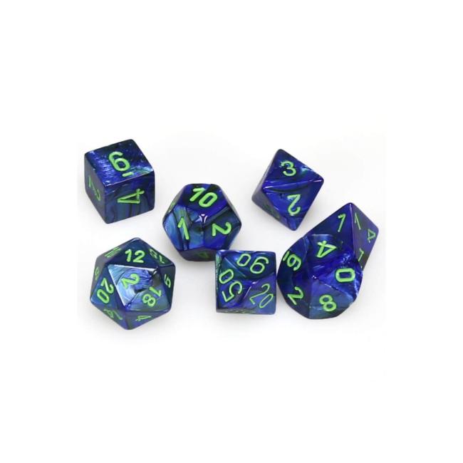 Lustrous Dark Blue: Polyhedral Set (7)