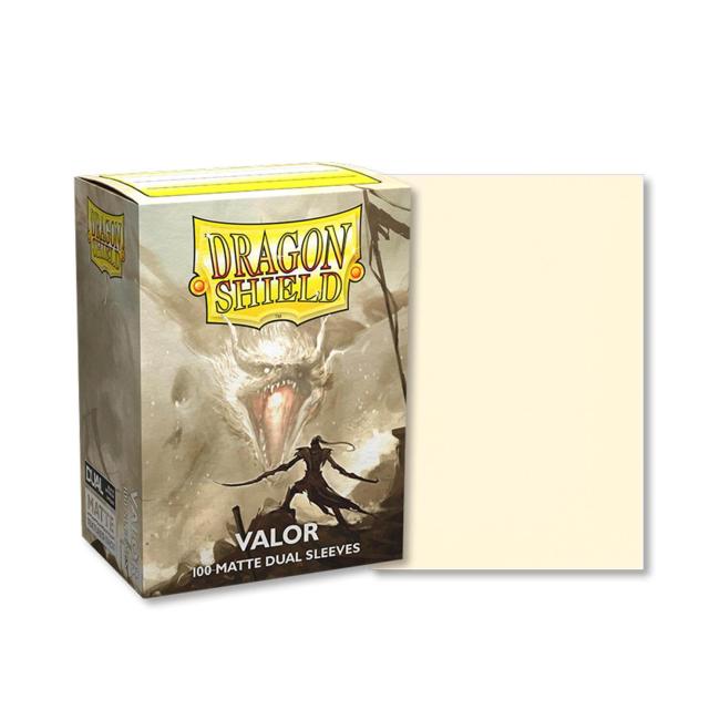 Standard Size Dragons Shield Sleeves Valor Box Front