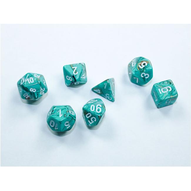 Marble Mini-hedral Oxi-Copper/white 7-Die Set