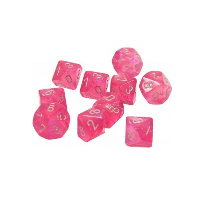 Pink/Silver set of 10 D10