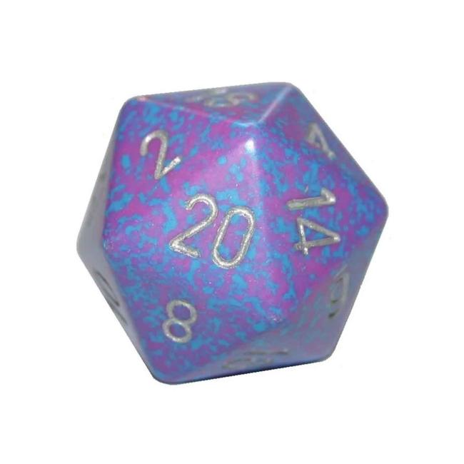 Chessex Jumbo: Speckled 34mm d20 Silver Tetra™