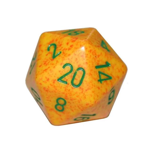 We are all aware that Chessex™ make "The coolest dice on the planet."™ Official Chessex™ brand coloured dice. Single Oversized - 34mm D20.