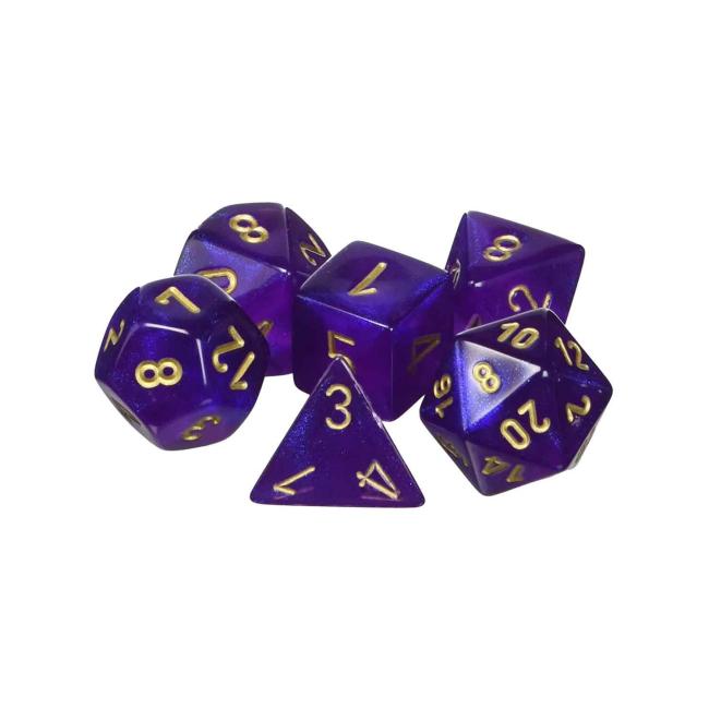 Mini-Borealis Luminary Royal Purple w/ Gold: Polyhedral Set (7)