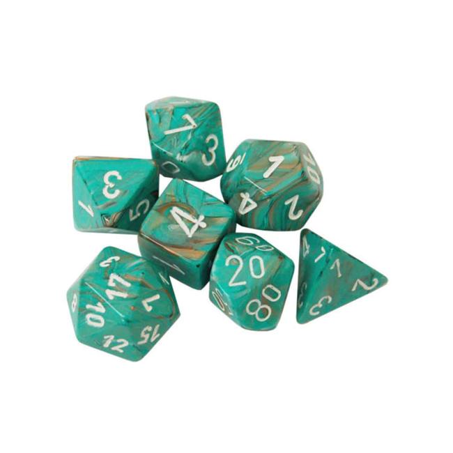 Marble Oxi-Copper/White: Polyhedral Set (7)