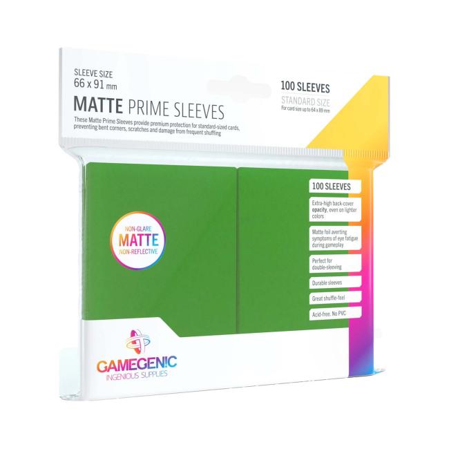 Gamegenic Matte Prime Sleeves Green (100 ct.)