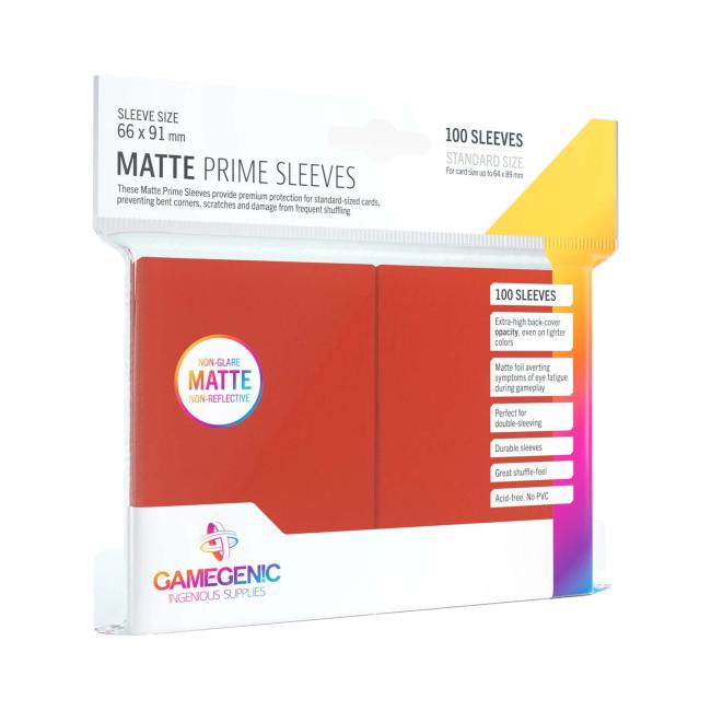 Gamegenic Matte Prime Sleeves Red (100 ct.)