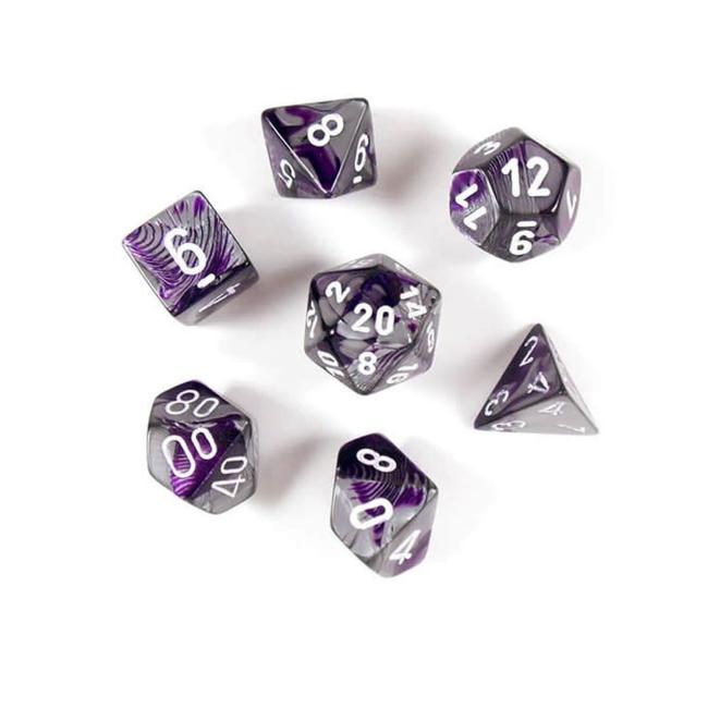 Gemini Purple/Steel: Polyhedral Set (7)