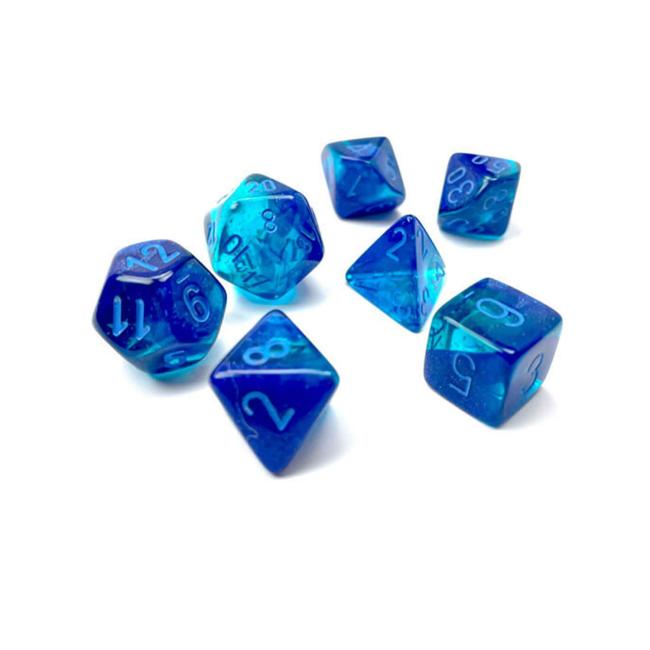 Gemini Blue/Light Blue: Polyhedral Set (7)
