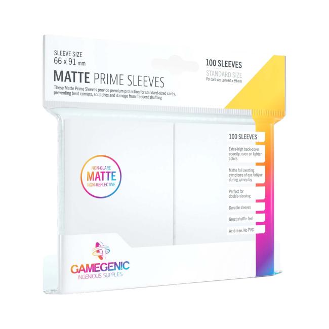 Gamegenic Matte Prime Sleeves White (100 ct.)