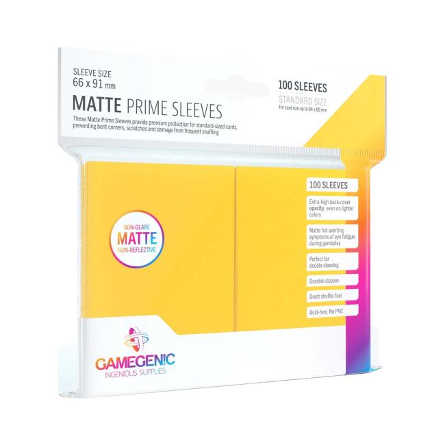 Gamegenic Matte Prime Sleeves Yellow (100 ct.)