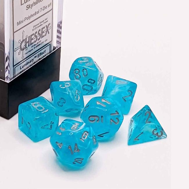 Luminary Mini-hedral Sky/silver 7-Die set