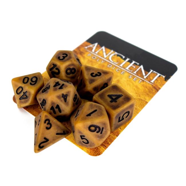 Gold Ancient Poly Dice Set