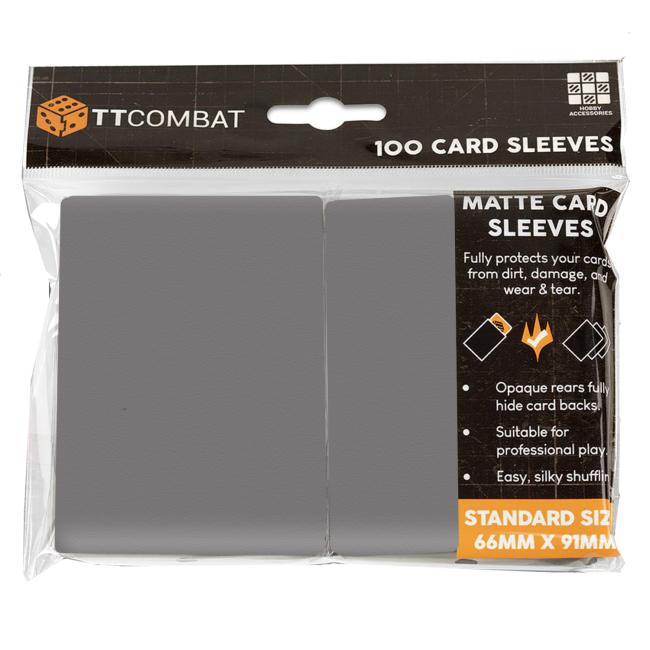 TT Combat Grey Standard Card Sleeves (100)