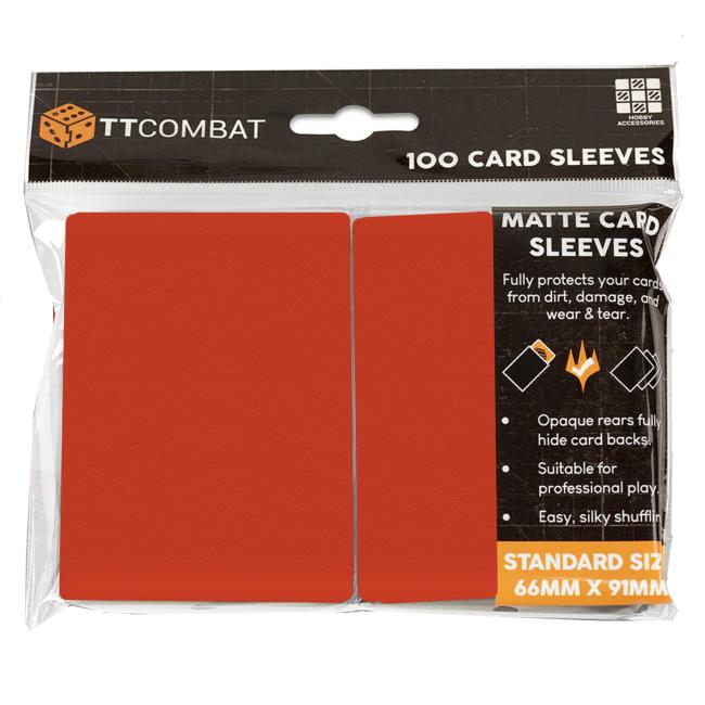 TT Combat Red Standard Card Sleeves (100)