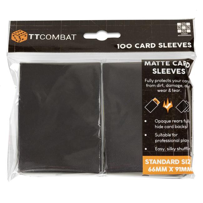 TT Combat Black Standard Card Sleeves (100)