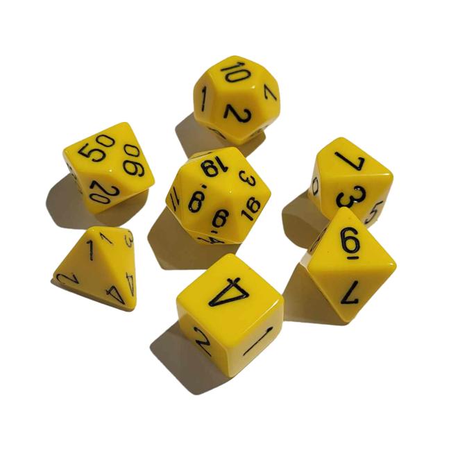 Opaque Yellow/Black: Polyhedral Set (7)