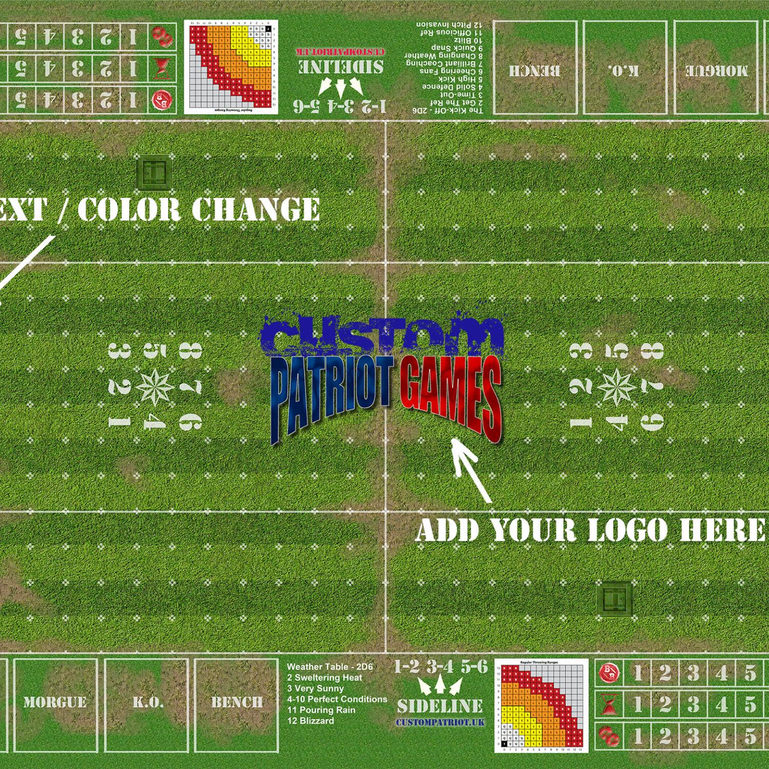 bloodbowl pitch modifications